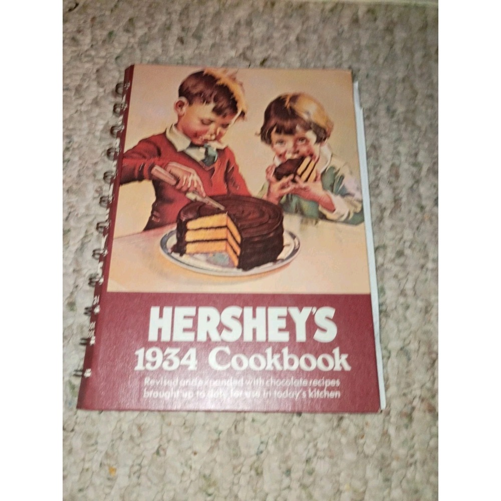 Hershey's 1934 Cookbook Spiral Bound Hardcover 1971 Edition